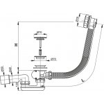 Alcadrain (Alcaplast) Sifón vaňový automat komplet kov A55KM