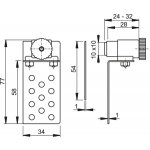 Alcadrain (Alcaplast) Magnetické vaňové dvierka (pod obklady) výškovo nastaviteľné    AVD004