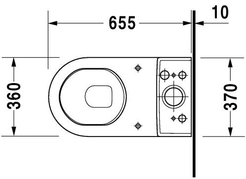 DURAVIT Starck 3 Stojací kombinačný klozet 360 x 655, rôzne varianty