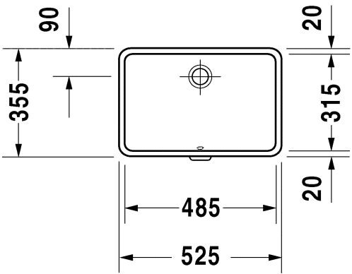 DURAVIT Vero Vstavané umývadlo 485 x 315, rôzne varianty