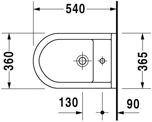 DURAVIT Starck 3 Závesný bidet  360 x 540, rôzne varianty