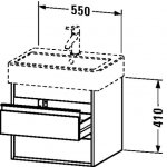 DURAVIT Ketho Závesná skrinka pod umývadlo rôzne rozmery Typ: KT663601818 dĺžka 550 mm Biela matná
