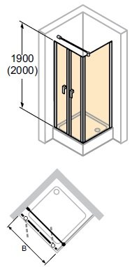 Huppe Design pure Lietacie dvere pre bočnú stenu rôzne typy