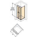 HÜPPE Design pure 4-úhelník Lítací dveře pro boční stěnu různé typy