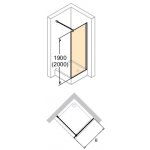 HÜPPE Design pure 4-úhelník Boční stěna pro lítací dveře různé typy