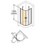 Huppe Design pure Krídlové dvere s pevnými segmentami (1/2 produktu) rôzne typy