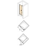HÜPPE Design pure 4-úhelník Křídlové dveře s protisegmentem do niky různé typy