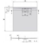 Villeroy & Boch Architectura štvorcová vanička akrylát, 15 mm, rôzne rozmery a prevedenia