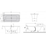 Villeroy & Boch Loop & friends obdĺžniková vaňa s hranatým vnútrom akrylát, biela, 1800x800x440 mm UBA180LFS7V-01