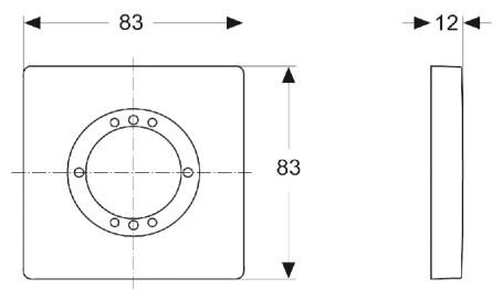 IDEAL Standard Archimodule Rozeta s ostrými rohmi Chróm
