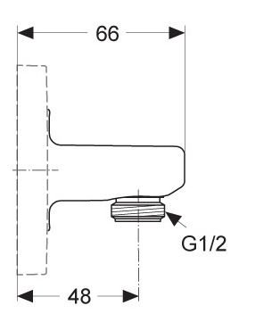IDEAL Standard Archimodule Diel pre pripojenie sprchy Chróm A1521AA