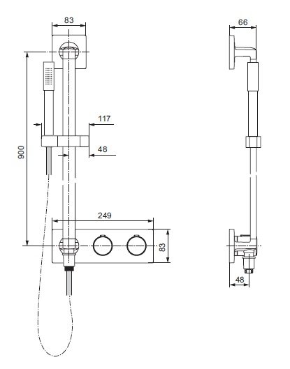 IDEAL Standard Archimodule Sprchový systém s ručnou sprchou Chróm A1557AA