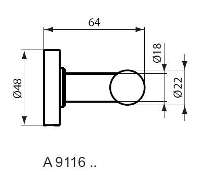 IDEAL Standard Dvojitý vešiak na uteráky Chróm A9116AA