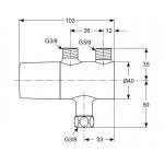 IDEAL Standard CERAPLUS Bezpečnostný termostatický ventil Chróm A5776AA