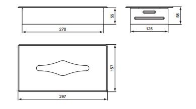 IDEAL Standard IOM Zásobník na papierové obrúsky (zápustný) Nerez oceľ kartáčovaná A9133MY