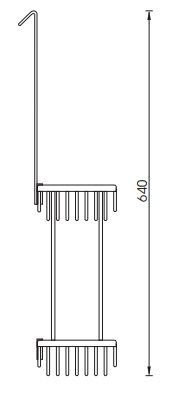Nimco Kibo Kúpeľnová drôtená dvojposchodová polica Ki 14017D-H-26 (KI14017DH26)