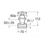 ROCA Loft chrom 75A1843C00 Uzavírací podomítkový ventil 1/2 "(A5A1843C00)