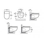 ROCA Meridian IN TANK závesné WC biela, 400 x 595 x 400 mm A893301000 (7893301000)