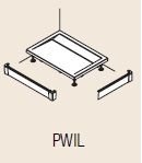 SanSwiss ILA PWIL Hliníkový přední panel pro vaničku (obdélníkovou nebo čtvercovou) různé rozměry a provedení