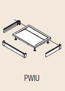 SanSwiss ILA PWIU Hliníkový přední panel pro vaničku (obdélníkovou nebo čtvercovou) různé rozměry a provedení
