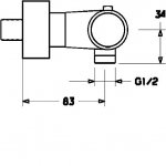 HANSA PRISMA Sprchová termostatická batéria, DN 15 (G 1/2) chróm 58080101