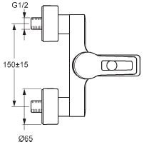 HANSA TWIST Páková vaňová batéria, DN 15 (G1/2) chróm, rôzne varianty