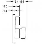 HANSA MATRIX/BLUEBOX Sprchová termostatická batéria, DN 15 (G1/2)   chróm 88619045