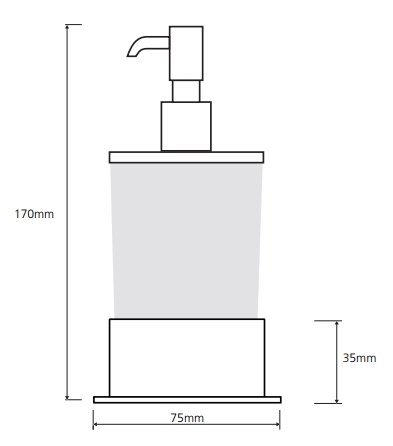 Bemeta PLAZA Dávkovač tekutého mydla 85x170x75 mm, 200 ml, chróm 140109161
