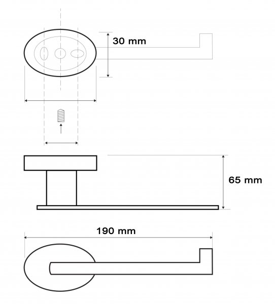 Bemeta OVAL Držiak toaletného papiera bez krytu 190x30x65 mm, chróm 118412021
