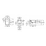 ROCA Inspira Závesný bidet biela, 370 x 560 x 230 mm A357535000 (7357535000)