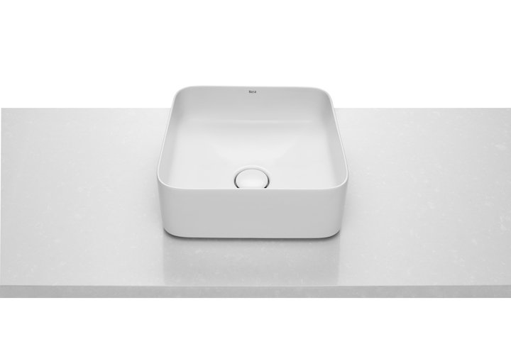 ROCA Inspira Umývadlová misa na dosku biela, rôzne tvary, 370 x 370 x 140 mm