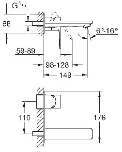 Grohe Lineare různé provedení 19409001 Umyvadlová dvouotvorová baterie velikost M