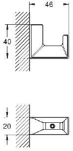 Grohe Selection Cube Háčik na kúpací plášť chróm 40782000 (40 782 000)