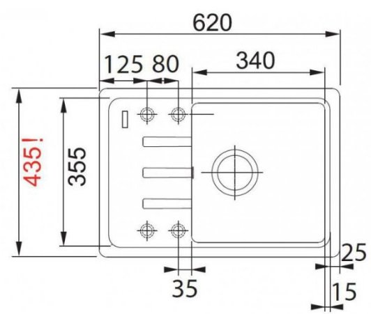Franke Set - kuchynský drez a batéria SET G118 620 × 435 mm, rôzne farby