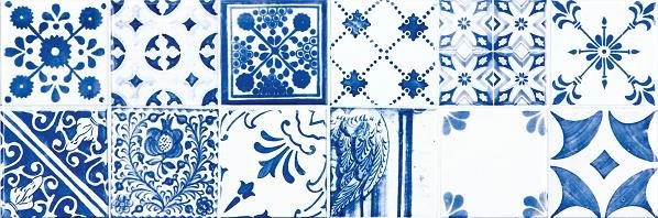 RAKO Majolika obkladačka - dekor modrá 20x60 WARVE146