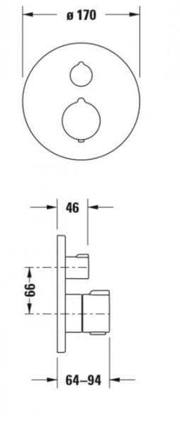 DURAVIT B.1 C1520001 Vanový termostat
