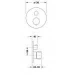 DURAVIT B.1 C1520001 Vanový termostat