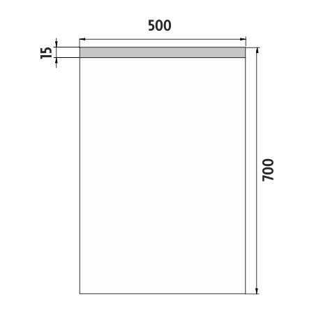 Nimco LED zrkadlo 500x700 rám hliníkový ZP 8001 (ZP8001)