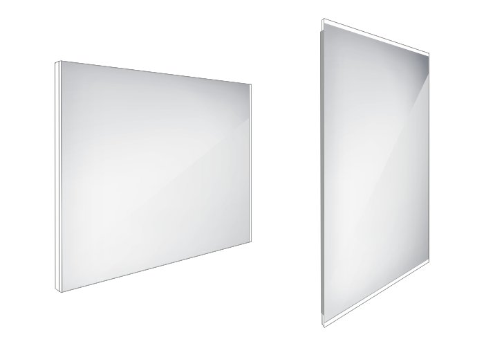 Nimco LED zrkadlo 900x700 rám hliníkový ZP 9019 (ZP9019)