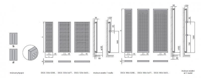 ISAN Solar Designový kúpelňový radiátor rôzne prevedenia