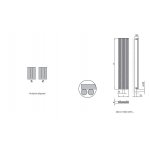 ISAN Corint Inox Nerezový designový radiátor kartáčovaná nerez DXCO18000370SM81