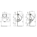 IDEAL Standard Urinal Connect (prítok zakrytý) Biela