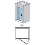 SanSwiss TOP line TED Jednokřídlé dveře s pevnou stěnou v rovině různé rozměry a provedení