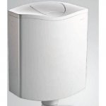 Geberit Nízkopoložená splachovacia nádržka AP116, dvojčinné splachovanie, so súpravou pre vhadzovanie WC blokov alpská biela 136.444.11.1