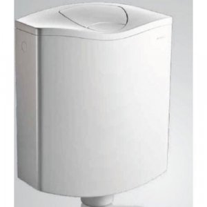 Geberit alpská bílá 136.444.11.1 nízkopoloženou splachovacianádržka AP116, dvojčinné splachování, se soupravou pro vhazování WC bloků