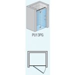 SanSwiss PUR PU13P Jednokrídlové dvere s pevnou stenou v rovine s vyrovnávacím profilom chróm, rôzne rozmery a prevedenia