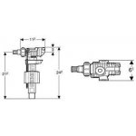 Geberit Napúšťací ventil Typ 380 , 3/8", pre nadomietkové nádržky 240.700.00.1