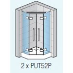 SanSwiss PUR PUT52P Bočná stena pre päťuholník s vyrovnávacím profilom rôzne rozmery a prevedenia, chróm