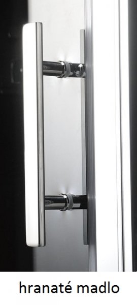Sapho ONE Sprchová zástena oddelujúca vaňu a sprchový kút, 800x800 mm, číre sklo rôzne prevedenia