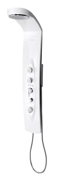 Sapho MOLA Sprchový panel s termostatickou batériou biely, rôzne inštalácie